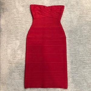 Herve Leger strapless dress